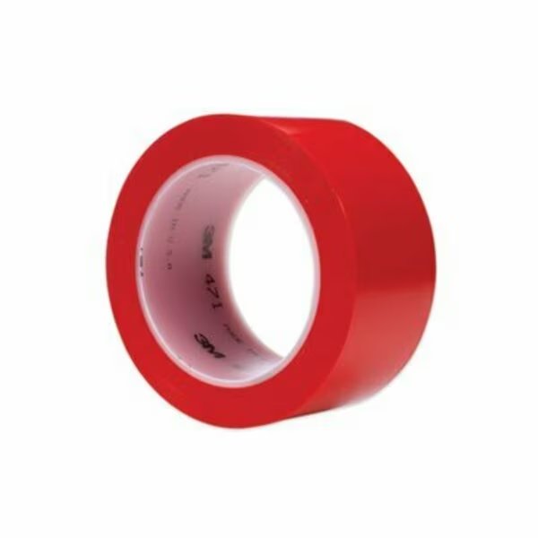 VINYL FLOOR MARKING TAPE 471, 2in X 36 YDS, RED, 3M Commercial, Mfr#: 471IWRED